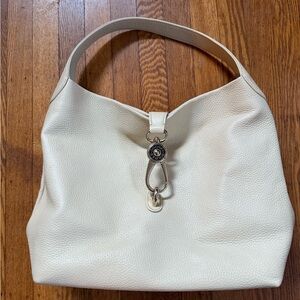 Dooney & Bourke Cream Leather Shoulder Bag